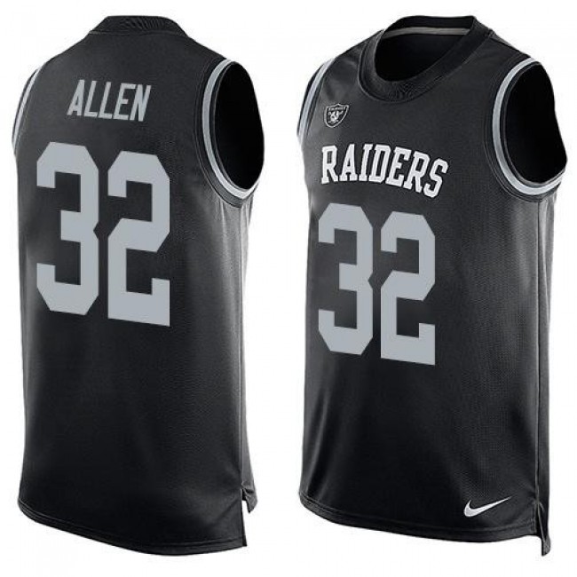 Nike Raiders #32 Marcus Allen Black Team Color Men's Stitched NFL Limited Tank Top Jersey