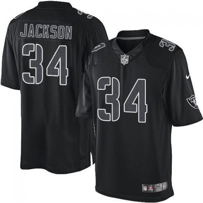 Nike Raiders #34 Bo Jackson Black Men's Stitched NFL Impact Limited Jersey