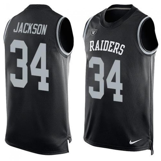 Nike Raiders #34 Bo Jackson Black Team Color Men's Stitched NFL Limited Tank Top Jersey