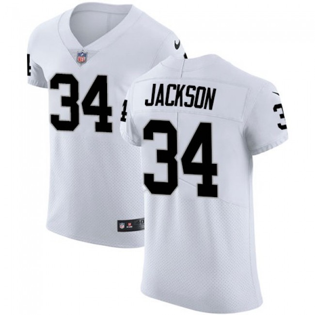 Nike Raiders #34 Bo Jackson White Men's Stitched NFL Vapor Untouchable Elite Jersey