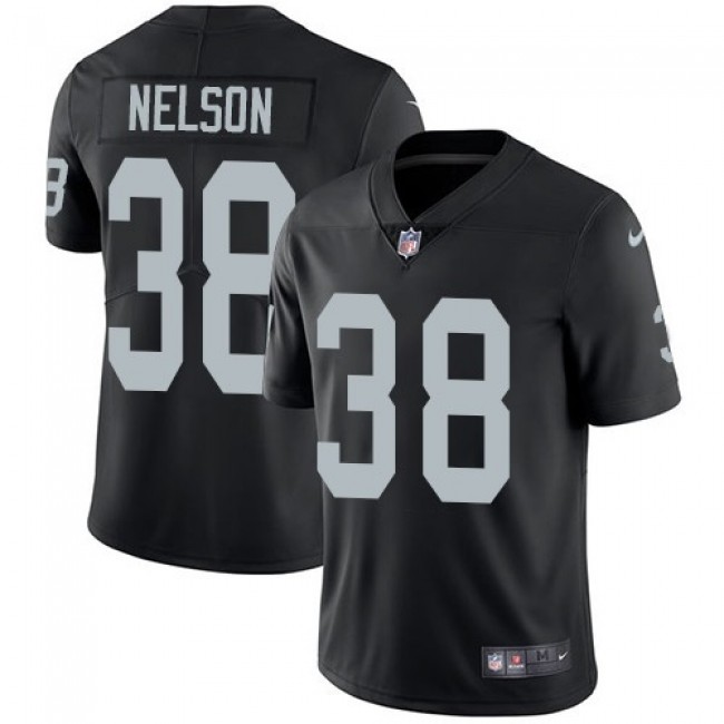 Nike Raiders #38 Nick Nelson Black Team Color Men's Stitched NFL Vapor Untouchable Limited Jersey
