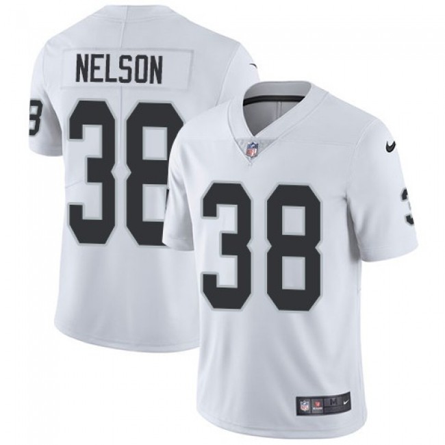Nike Raiders #38 Nick Nelson White Men's Stitched NFL Vapor Untouchable Limited Jersey