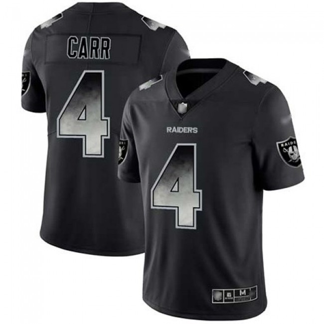 Nike Raiders #4 Derek Carr Black Men's Stitched NFL Vapor Untouchable Limited Smoke Fashion Jersey