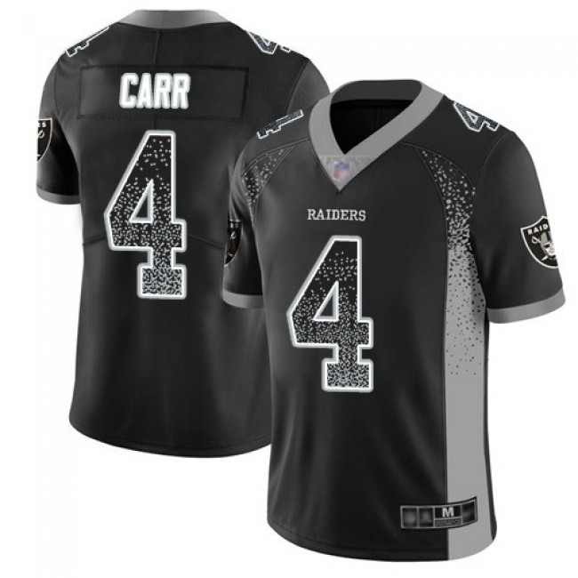Nike Raiders #4 Derek Carr Black Team Color Men's Stitched NFL Limited Rush Drift Fashion Jersey