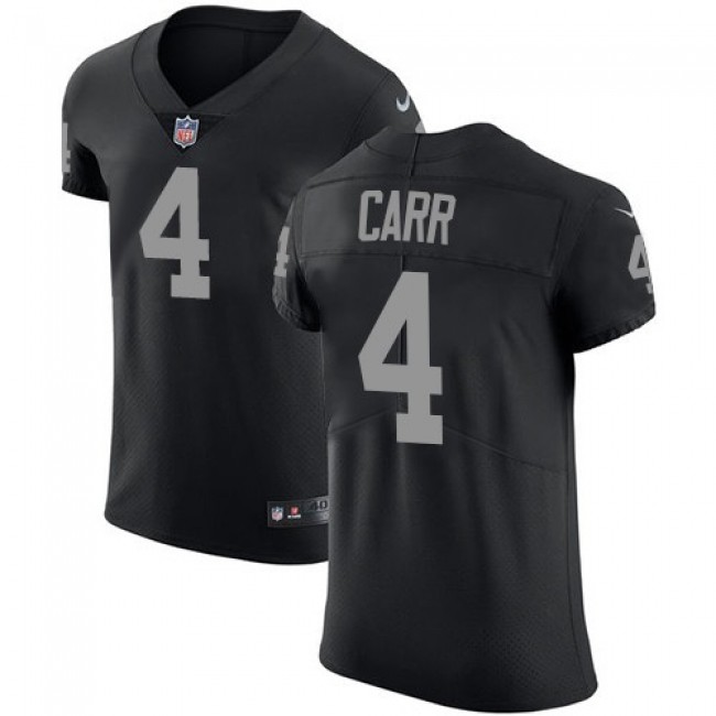 Nike Raiders #4 Derek Carr Black Team Color Men's Stitched NFL Vapor Untouchable Elite Jersey