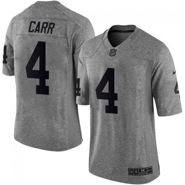 Nike Raiders #4 Derek Carr Gray Men's Stitched NFL Limited Gridiron Gray Jersey