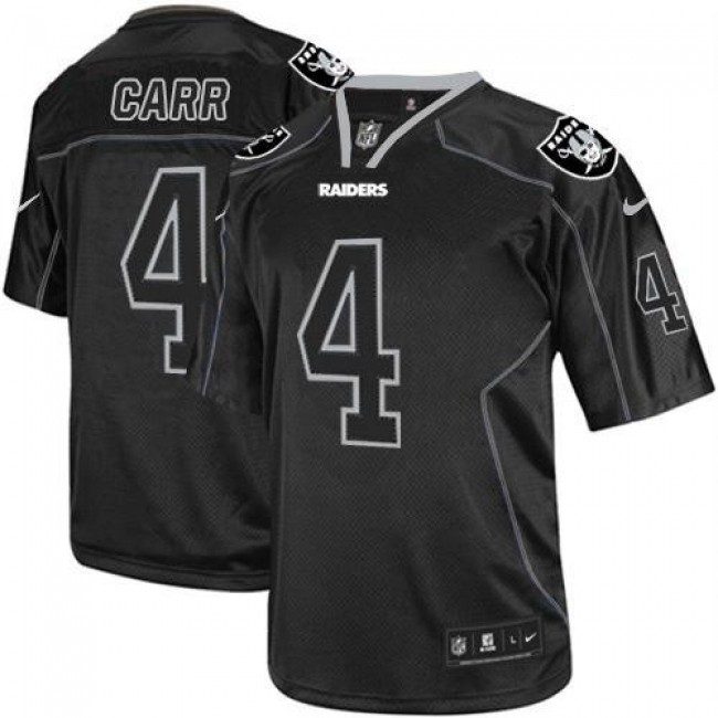 Nike Raiders #4 Derek Carr Lights Out Black Men's Stitched NFL Elite Jersey