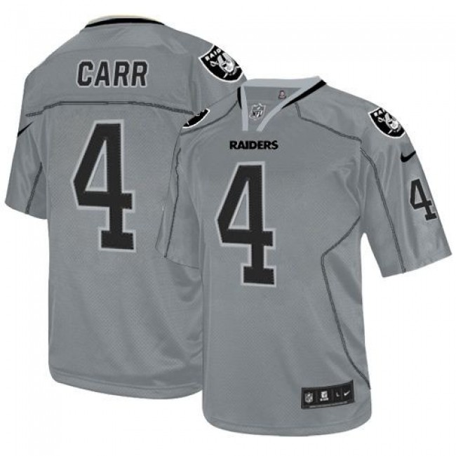 Nike Raiders #4 Derek Carr Lights Out Grey Men's Stitched NFL Elite Jersey