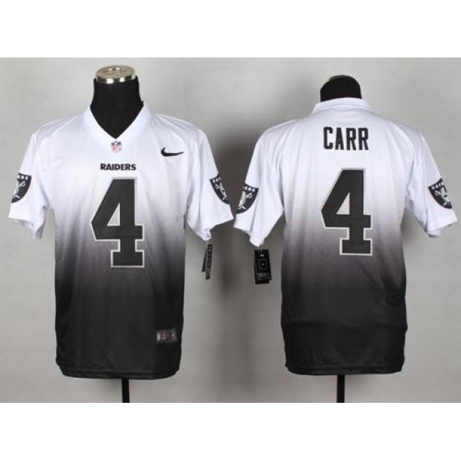 Nike Raiders #4 Derek Carr White/Black Men's Stitched NFL Elite Fadeaway Fashion Jersey