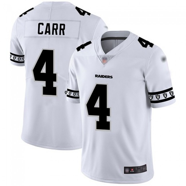 Nike Raiders #4 Derek Carr White Men's Stitched NFL Limited Team Logo Fashion Jersey