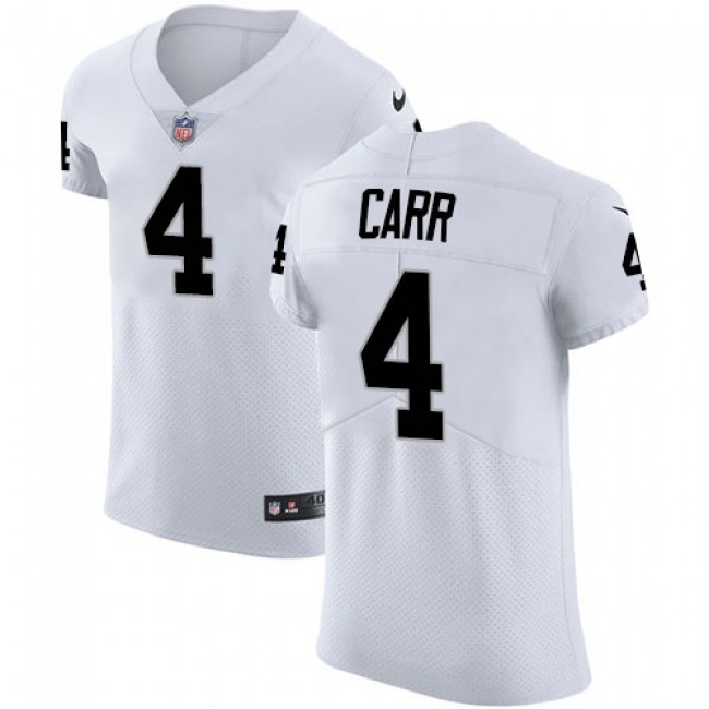 Nike Raiders #4 Derek Carr White Men's Stitched NFL Vapor Untouchable Elite Jersey