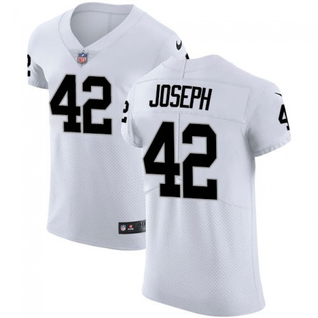 Nike Raiders #42 Karl Joseph White Men's Stitched NFL Vapor Untouchable Elite Jersey