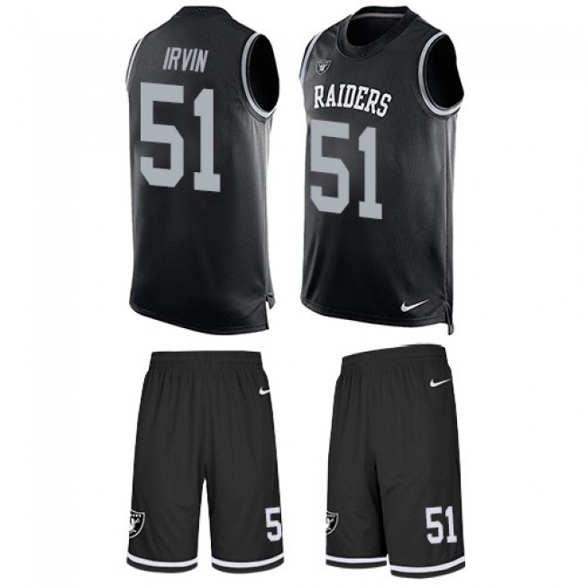 Nike Raiders #51 Bruce Irvin Black Team Color Men's Stitched NFL Limited Tank Top Suit Jersey