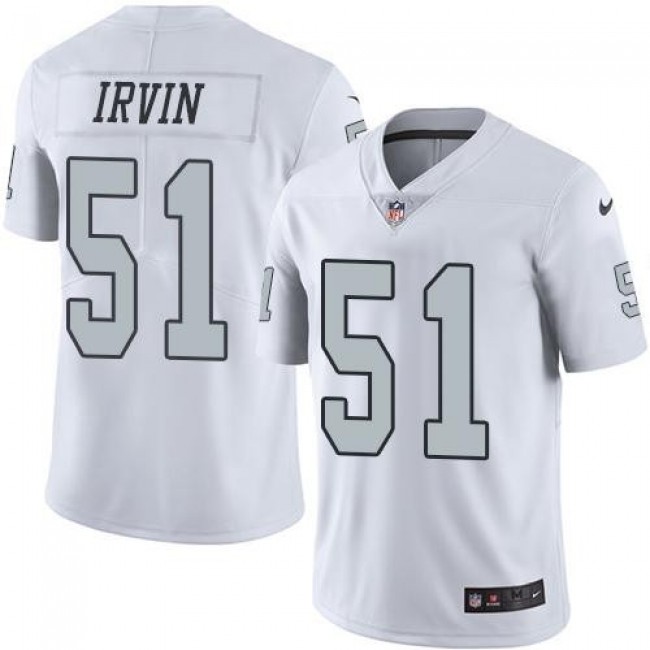 Nike Raiders #51 Bruce Irvin White Men's Stitched NFL Limited Rush Jersey