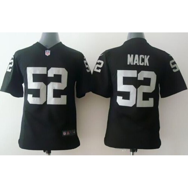 Las Vegas Raiders #52 Khalil Mack Black Team Color Youth Stitched NFL Elite Jersey