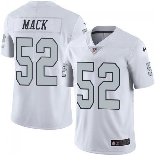 Las Vegas Raiders #52 Khalil Mack White Youth Stitched NFL Limited Rush Jersey