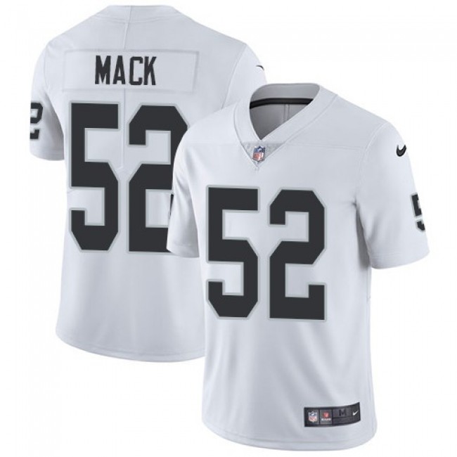 Las Vegas Raiders #52 Khalil Mack White Youth Stitched NFL Vapor Untouchable Limited Jersey