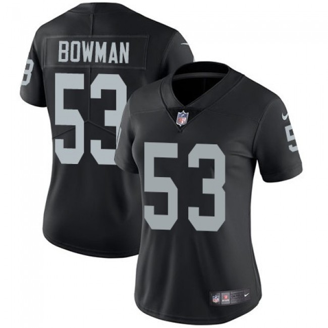 Women's Raiders #53 NaVorro Bowman Black Team Color Stitched NFL Vapor Untouchable Limited Jersey