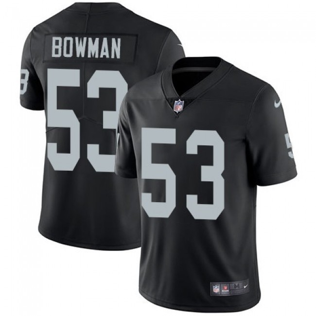 Las Vegas Raiders #53 NaVorro Bowman Black Team Color Youth Stitched NFL Vapor Untouchable Limited Jersey