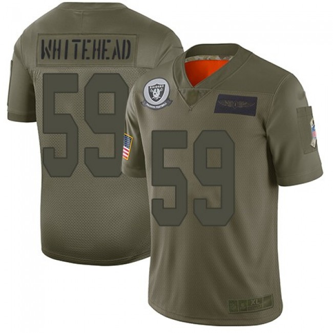 Nike Raiders #59 Tahir Whitehead Camo Men's Stitched NFL Limited 2019 Salute To Service Jersey