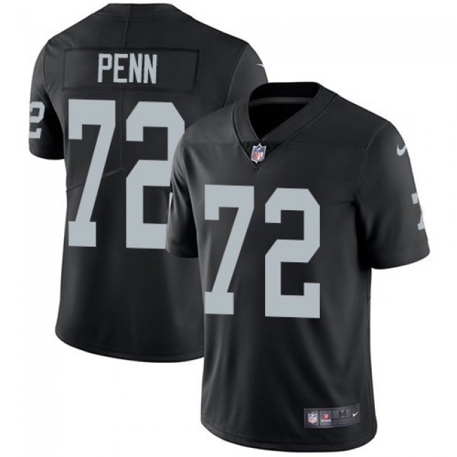 Las Vegas Raiders #72 Donald Penn Black Team Color Youth Stitched NFL Vapor Untouchable Limited Jersey