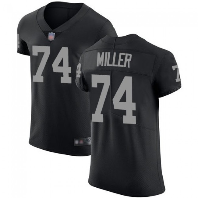 Nike Raiders #74 Kolton Miller Black Team Color Men's Stitched NFL Vapor Untouchable Elite Jersey