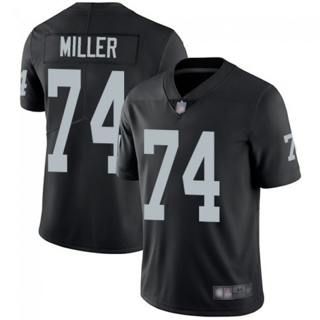 Nike Raiders #74 Kolton Miller Black Team Color Men's Stitched NFL Vapor Untouchable Limited Jersey