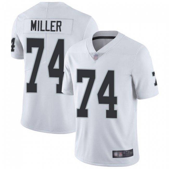 Nike Raiders #74 Kolton Miller White Men's Stitched NFL Vapor Untouchable Limited Jersey