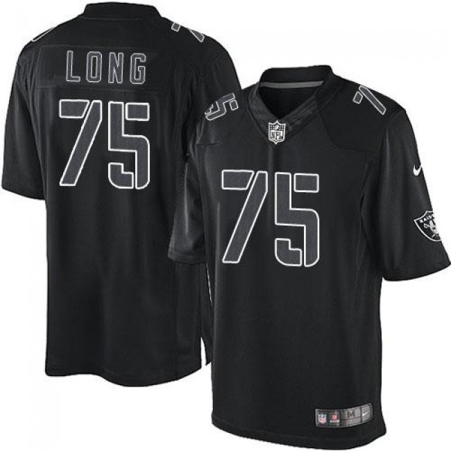 Nike Raiders #75 Howie Long Black Men's Stitched NFL Impact Limited Jersey