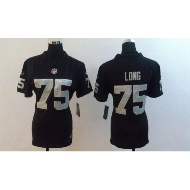 Women's Raiders #75 Howie Long Black Team Color Stitched NFL Elite Jersey