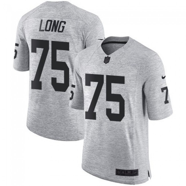 Nike Raiders #75 Howie Long Gray Men's Stitched NFL Limited Gridiron Gray II Jersey