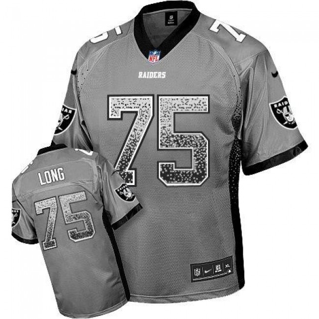 Nike Raiders #75 Howie Long Grey Men's Stitched NFL Elite Drift Fashion Jersey