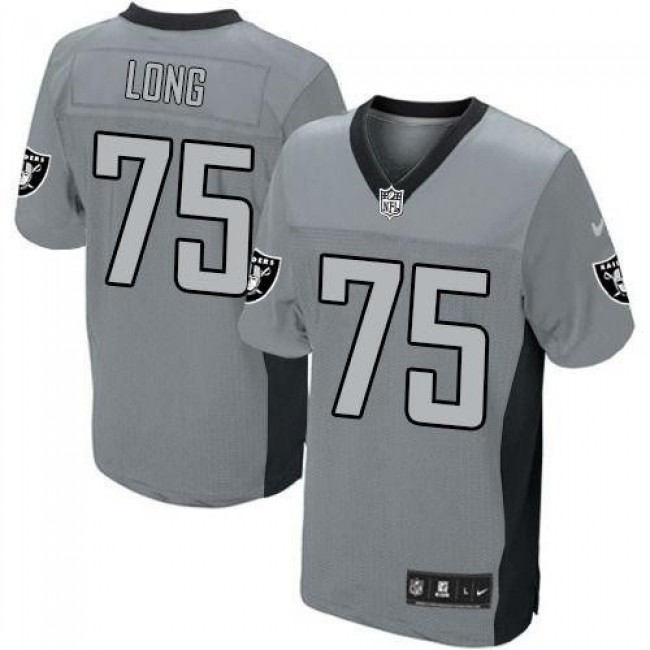Nike Raiders #75 Howie Long Grey Shadow Men's Stitched NFL Elite Jersey