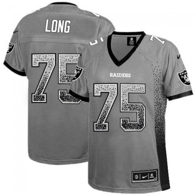 Women's Raiders #75 Howie Long Grey Stitched NFL Elite Drift Jersey
