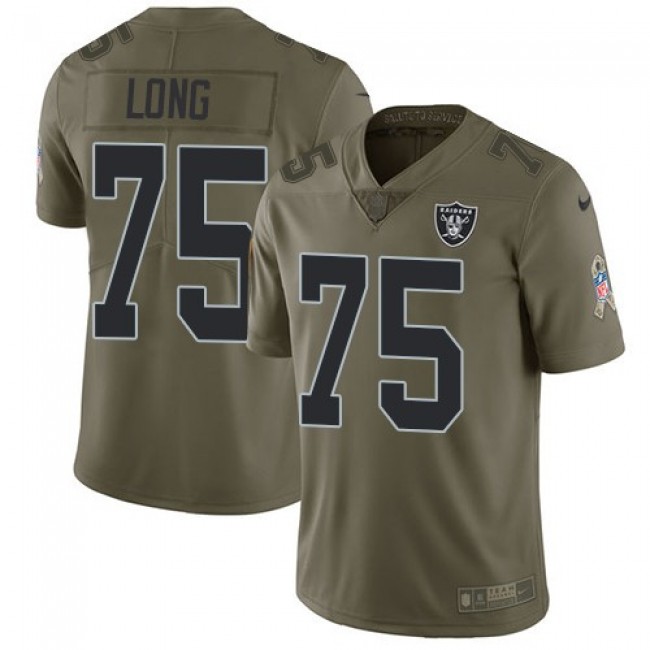 Nike Raiders #75 Howie Long Olive Men's Stitched NFL Limited 2017 Salute To Service Jersey