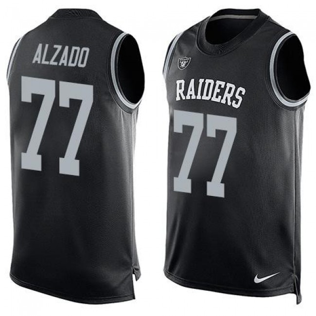 Nike Raiders #77 Lyle Alzado Black Team Color Men's Stitched NFL Limited Tank Top Jersey
