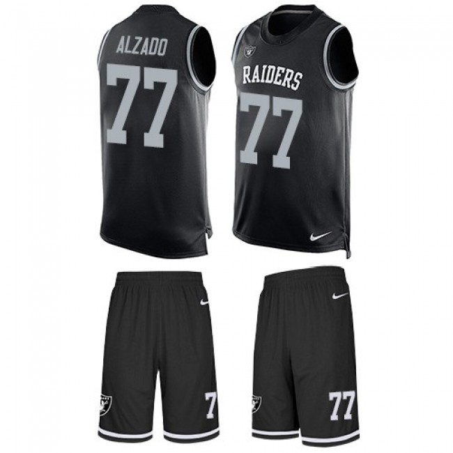 Nike Raiders #77 Lyle Alzado Black Team Color Men's Stitched NFL Limited Tank Top Suit Jersey