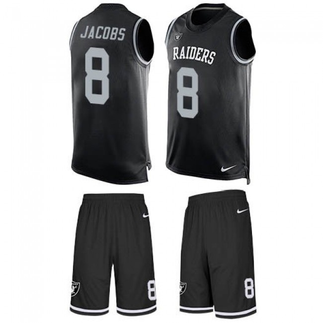 Nike Raiders #8 Josh Jacobs Black Team Color Men's Stitched NFL Limited Tank Top Suit Jersey