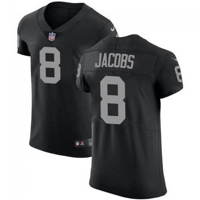 Nike Raiders #8 Josh Jacobs Black Team Color Men's Stitched NFL Vapor Untouchable Elite Jersey