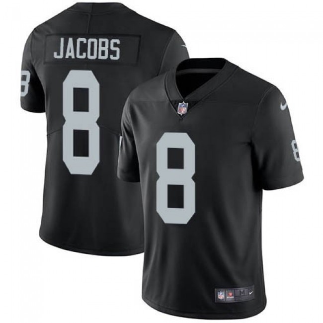 Nike Raiders #8 Josh Jacobs Black Team Color Men's Stitched NFL Vapor Untouchable Limited Jersey
