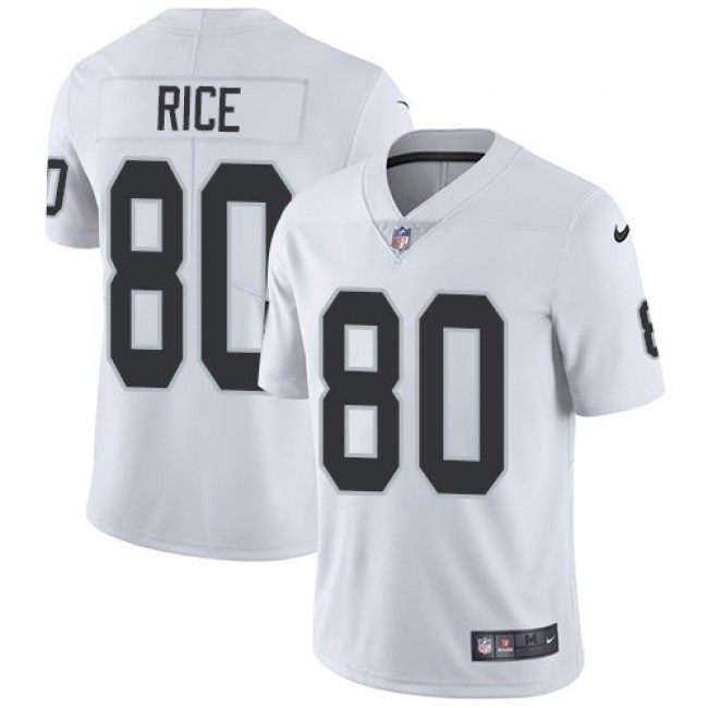 Nike Raiders #80 Jerry Rice White Men's Stitched NFL Vapor Untouchable Limited Jersey