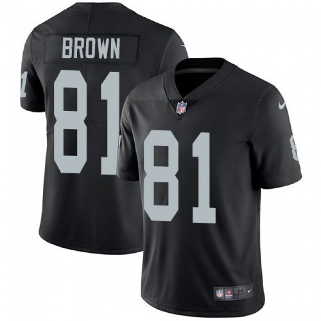 Nike Raiders #81 Tim Brown Black Team Color Men's Stitched NFL Vapor Untouchable Limited Jersey