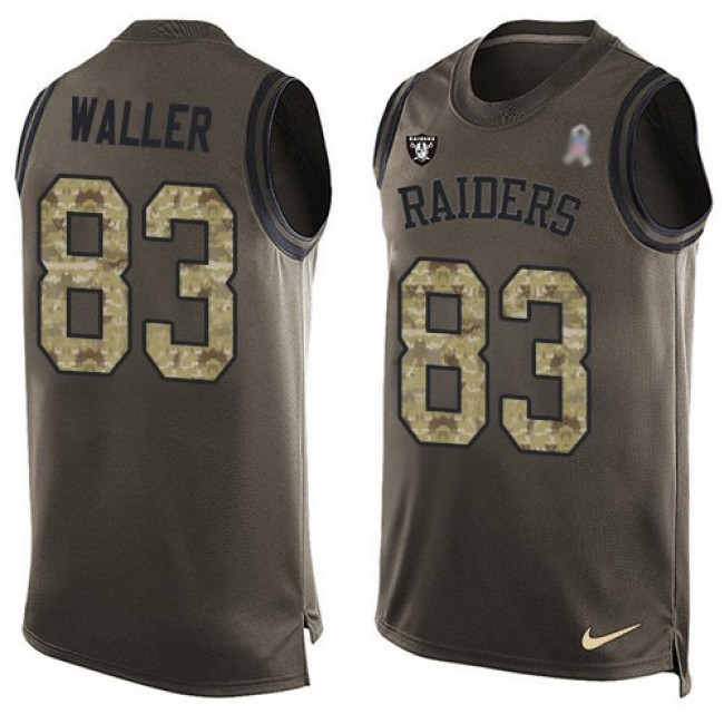 Nike Raiders #83 Darren Waller Green Men's Stitched NFL Limited Salute To Service Tank Top Jersey