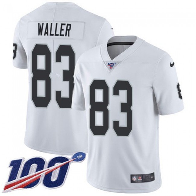 Nike Raiders #83 Darren Waller White Men's Stitched NFL 100th Season Vapor Limited Jersey