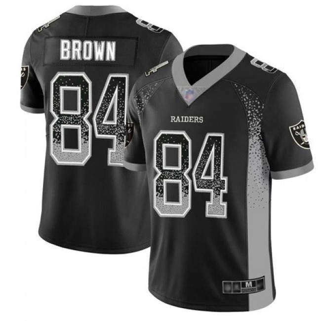 Nike Raiders #84 Antonio Brown Black Team Color Men's Stitched NFL Limited Rush Drift Fashion Jersey