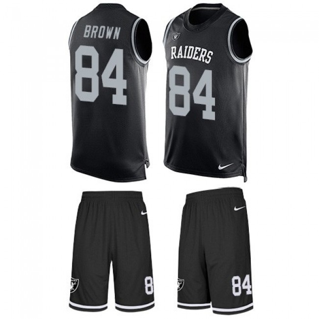 Nike Raiders #84 Antonio Brown Black Team Color Men's Stitched NFL Limited Tank Top Suit Jersey