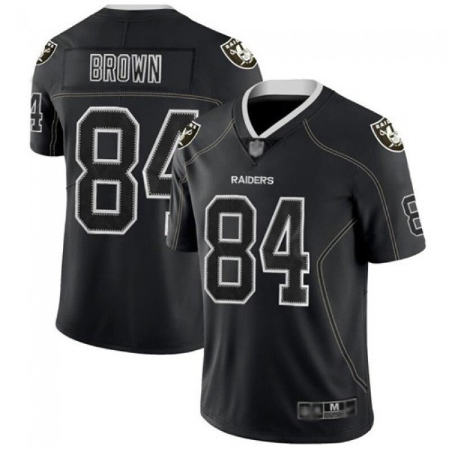 Nike Raiders #84 Antonio Brown Lights Out Black Men's Stitched NFL Limited Rush Jersey