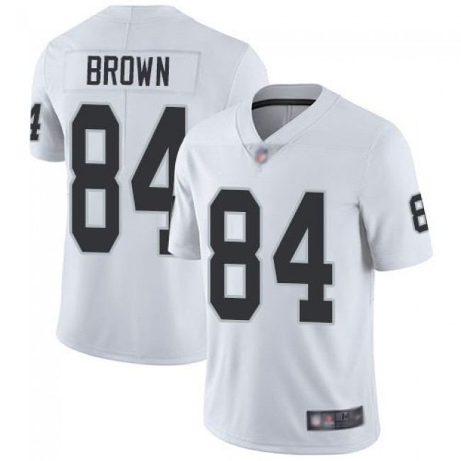 Nike Raiders #84 Antonio Brown White Men's Stitched NFL Vapor Untouchable Limited Jersey