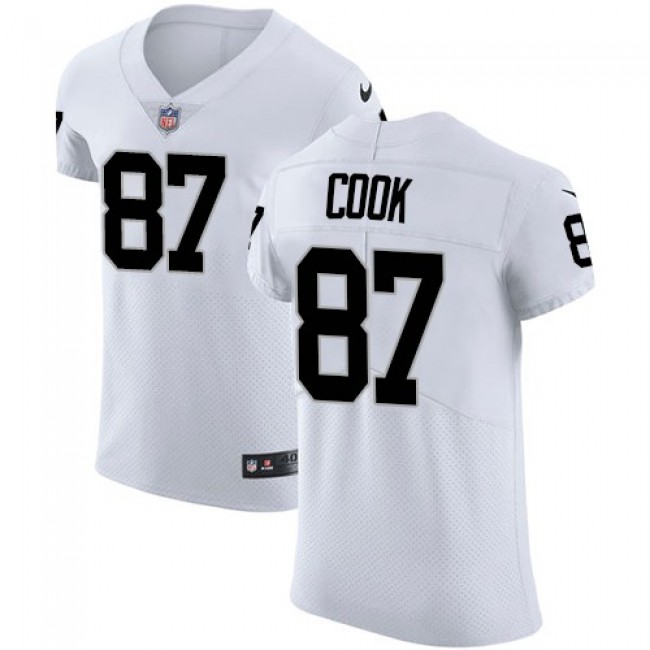 Nike Raiders #87 Jared Cook White Men's Stitched NFL Vapor Untouchable Elite Jersey