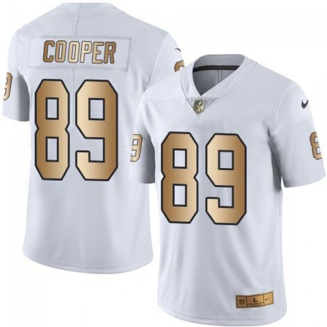 Las Vegas Raiders #89 Amari Cooper White Youth Stitched NFL Limited Gold Rush Jersey
